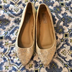Kailee P. Wedding Champagne Wedding Flats